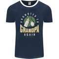 Promoted to Grandpa Est. 2023 Mens Ringer T-Shirt FotL Navy Blue/White