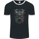 Chinese Dragon Fantasy 1 Mens Ringer T-Shirt FotL Black/White
