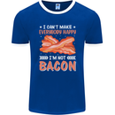 I'm Not Bacon Funny Food Mens Ringer T-Shirt FotL Royal Blue/White