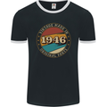 77th Birthday  Vintage Made In 1946 Mens Ringer T-Shirt FotL Black/White