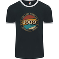 34th Birthday  Vintage Made In 1989 Mens Ringer T-Shirt FotL Black/White