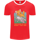 Fart Wasnt That Bad Funny Flatulence Cat Farting Mens Ringer T-Shirt Red/White