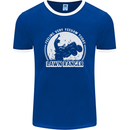 Lawn Ranger Funny Gardening Gardener Mens Ringer T-Shirt FotL Royal Blue/White