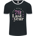 Funny 80th Birthday 79 is So Last Year Mens Ringer T-Shirt FotL Black/White