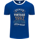 Premium Vintage 31st Birthday 1992 Mens Ringer T-Shirt FotL Royal Blue/White
