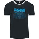 Motorsport Born to Speed Formula Racing Car Mens Ringer T-Shirt FotL Black/White