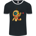 Voodoo Doll Eye Evil Spirits Dark Magic Halloween Mens Ringer T-Shirt FotL Black/White