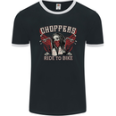 Choppers Ride to Bike Outlaw Biker Motorcycle Mens Ringer T-Shirt FotL Black/White
