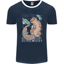 I Raise Tiny Dinosaurs Lizards Chameleon Mens Ringer T-Shirt FotL Navy Blue/White