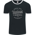 Vintage Year 18th Birthday 2006 Mens Ringer T-Shirt FotL Black/White