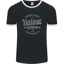 Vintage Year 18th Birthday 2006 Mens Ringer T-Shirt FotL Black/White