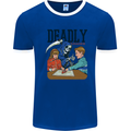 Deadly Games Ouija Board For Kids Grim Reaper Mens Ringer T-Shirt Royal Blue/White