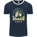 Promoted to Grandad Est. 2023 Mens Ringer T-Shirt FotL Navy Blue/White