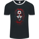 Satanic Witch Zombie Mens Ringer T-Shirt FotL Black/White
