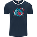 Parkour the Art of Movement Mens Ringer T-Shirt FotL Navy Blue/White