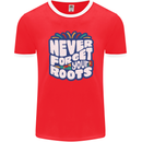 Never Forget Your Roots Africa Juneteenth Mens Ringer T-Shirt FotL Red/White