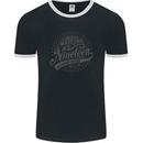 Distressed 50th Birthday Made In 1973 Mens Ringer T-Shirt FotL Black/White