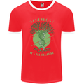 Genealogy Its All Relative Funny DNA Ancestry Mens Ringer T-Shirt FotL Red/White