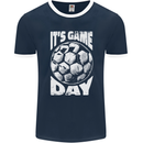Football Game Day England Ireland Scotland Wales Mens Ringer T-Shirt FotL Navy Blue/White