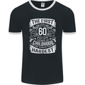 First 60 Years of Childhood Funny 60th Birthday Mens Ringer T-Shirt FotL Black/White