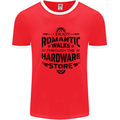 Romantic Walks Hardware Store Tradesman DIY Mens Ringer T-Shirt Red/White