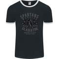 Spartans Warrior Legendary Gladiator Mens Ringer T-Shirt FotL Black/White