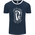 Live to Climb Rock Climbing Climber Mens Ringer T-Shirt FotL Navy Blue/White