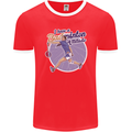 I Have a Badminton Attitude Funny Mens Ringer T-Shirt FotL Red/White