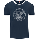One American Dollar Coin Money Cash USA Mens Ringer T-Shirt FotL Navy Blue/White
