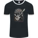 Heavy Metal Rock Skull Guitar Music 2 Mens Ringer T-Shirt FotL Black/White