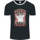 Funny French Bulldog Dog Frenchie Mens Ringer T-Shirt FotL Black/White