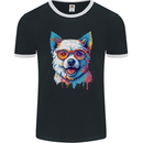 West Highland Terrier Westie Dog Mens Ringer T-Shirt FotL Black/White