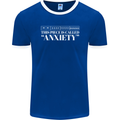 Anxiety Music Musical Notes Piano Guitar Mens Ringer T-Shirt FotL Royal Blue/White