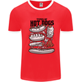 Types of Hot Dogs Funny Fast Food Mens Ringer T-Shirt Red/White