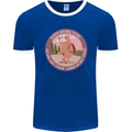 Sloth Hiking Team Funny Trekking Walking Mens Ringer T-Shirt FotL Royal Blue/White