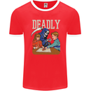 Deadly Games For Kids Grim Reaper Ouija Board Mens Ringer T-Shirt FotL Red/White