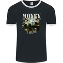 Money is My Jam Cash Hustle Mens Ringer T-Shirt FotL Black/White