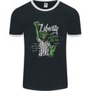 Liberty and Baseball Mens Ringer T-Shirt FotL Black/White