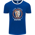 Dogo Argentino Live Laugh Bark Dog Mens Ringer T-Shirt FotL Royal Blue/White