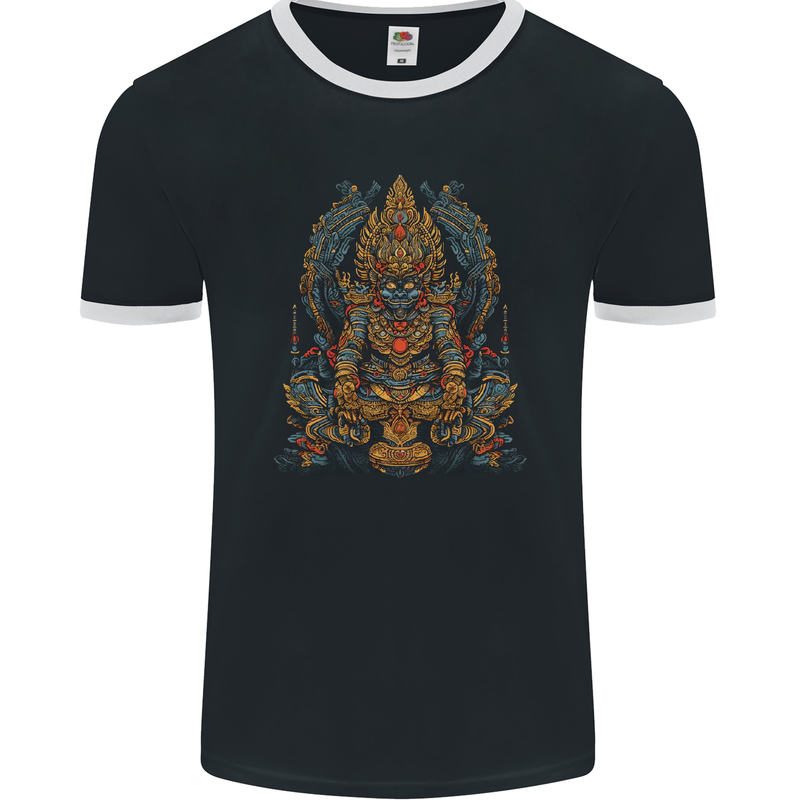 Ogoh Ogoh Demon Evil Spirits Mens Ringer T-Shirt FotL Black/White