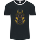 Anubis Egyptian God Mens Ringer T-Shirt FotL Black/White