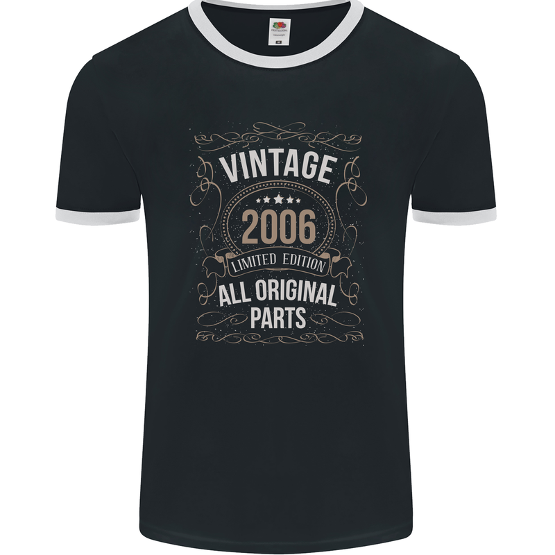 17th Birthday Limited Edition 2006 Mens Ringer T-Shirt FotL Black/White