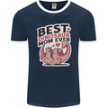 Best Dinosaur Mom Ever Mothers Day Mens Ringer T-Shirt FotL Navy Blue/White