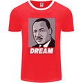 Dream Martin Luther King Black Lives Matter Mens Ringer T-Shirt FotL Red/White