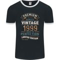 Premium Vintage 24th Birthday 1999 Mens Ringer T-Shirt FotL Black/White