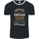 Premium Vintage 24th Birthday 1999 Mens Ringer T-Shirt FotL Black/White