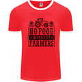 No Food Without Farmers Farming Mens Ringer T-Shirt Red/White