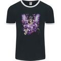 The Archangel Michael Gothic Goth Angel Mens Ringer T-Shirt FotL Black/White
