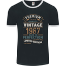 Premium Vintage 36th Birthday 1987 Mens Ringer T-Shirt FotL Black/White