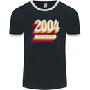 Retro 19th Birthday Original 2004 Mens Ringer T-Shirt FotL Black/White